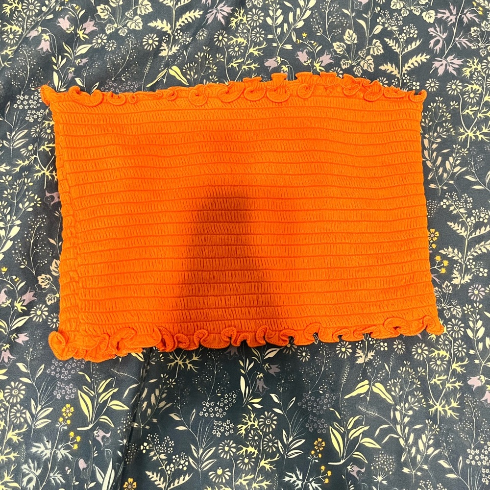 SHEIN orange tube top!!
